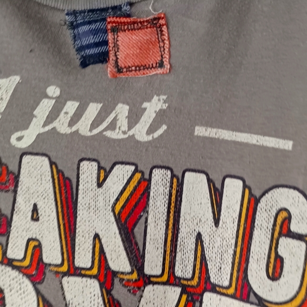 Upcycled Gray Shark Graphic Long Sleeve Top - Picture 9 of 12